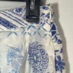 En Creme Pleated Lined Side Zip Short Size Medium Blue Photo 1