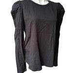 Generation Love  Jamie Ruffled Puff Long Sleeve Top in Black, Sz L Photo 6