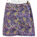 Talbots Fall Dark Purple Floral Stretch Denim Skirt, Size 4 Photo 0