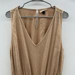 Universal Threads Universal Thread Tan Wide Leg Jumpsuit Women’s Size Large Open Back Sleeveless Photo 1