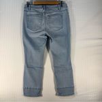 J.Jill Cropped Raw Hem Denim Cotton Blue Jeans Stretch Authentic Fit Size 4 Photo 4