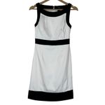 Ann Taylor  Sheath Dress Womens 0 White Black Mini Preppy Old Money Blair Waldorf Photo 1