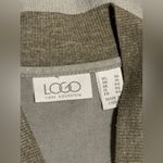 LOGO By Lori Goldstein EUC  Gray Front Woven Bomber Jacket size 10 Photo 6