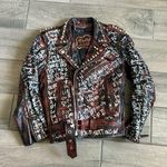 Class leather wear painted jacket Black Size XXS Photo 0