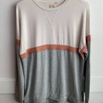 White Crow  White, Orange, & Gray Color Block Long Sleeve Shirt Photo 2