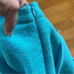 ZARA  Pleated Textured Interior Compression Shorts Mini Skirt Skort Sky/Blue Sz L Photo 6