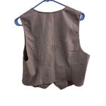 SheIn  Brown Beige Plaid Cropped Vest Adjustable Straps Modern Layering Piece 1X‎ Photo 4