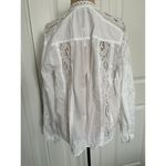 Madewell  Lace-Inset Pintucked Button-Up Top White Photo 8