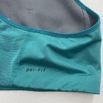 Nike  Medium Sports Bra Teal Dri Fit Medium Support Wicking Racerback Athletic Photo 5