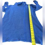 Habitat Cotton Blue Turtleneck Sweater Wooden Button Cuffs Womens Size Small Photo 7