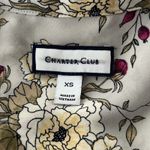 Charter Club Shirt Womens XS Gray White Floral Flower Ruffle Romantic Peasant Photo 5