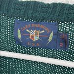 Lake Harmony Green Crew Neck Sweater M Textured Knit cotton vintage unisex Size M Photo 3