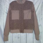 UpWest Women’s Utility Sherpa Bomber Jacket Pink Size M Photo 0