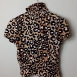 Cato  S Black Gold Frilled Leopard Bolero Shrug Top Photo 2