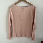 Gap Pink Ribbed Long Sleeve Button Front Knit Top Shirt Blouse XL Photo 1