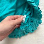 Y2K Teal ruffled bolero top Blue Photo 1