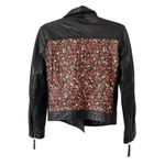 joe's jeans JOE'S‎ COLLECTION Floral Printed Leather Jacket Black Small Photo 1