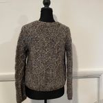 Ann Taylor brown and white cable knit cardigan with buttons Photo 3