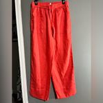 Banana Republic  Easy Linen Pull On Pant New Coral Wide Leg Size M Photo 2