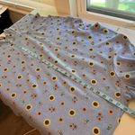 White Stag Cottage Blue Soft Sunflower Fall Printed Long Sleeve Turtleneck Shirt NEW Photo 7