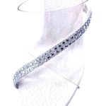 Leone Ava Lucite Platform Rhinestone Strap High Heel Sandals 6 Slip Photo 4