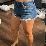 High Rise Stretchy Jean cut off Shorts Size 4 Photo 5