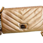 Nicole Miller  Brassy gold chain crossbody bag purse Photo 0