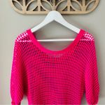 Delia's dELiA*s Open Knit Pullover Top Pink Sz XS Photo 5