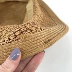 J. Crew Women's Straw Woven Textured Floppy‎ Sun Shade Hat Tan Size Medium Photo 6