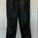 H&M  Black Faux Leather Pants Size 4 Photo 0