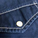 Denimist Cowboy Denim Jean Romper Dark Wash Western Pearlized Buttons size Med Photo 11