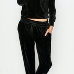 Black Velour Joggers/ Pullover Sweater Bundle Size M Photo 3