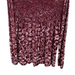 Joseph A Burnout Velvet Peasant Blouse Mauve Pink Medium Floral Long Sleeve Photo 2