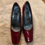 Stuart Weitzman Stuart Weitzman 8 Square Toe Heels Red Patent Shoes Photo 2