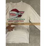 Vineyard Vines Women's Long Sleeve Pocket T-Shirt Santa Whale Size S Christmas Photo 6