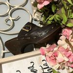 White Mountain Clogs Dark Brown  Mules Studded Slides Womens 9 Photo 8