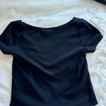 H&M  Top Black Crop Divided Photo 2