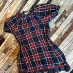 Hill‎ House Katherine Tartan Plaid Holiday Mini Nap Dress Navy Size XS Blue Photo 2
