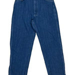 Lee Vintage 90s Tapered Ankle Mom Jeans Striped Denim Union Made Modern Size 10 Photo 0