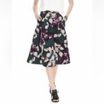 Banana Republic NWT A-line Green Skirt With White & Purple Floral Print size 4 Photo 8