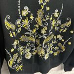 Gabrielle Union for New York and Company puff sleeve embroidery sweatshirt Small Black Photo 4