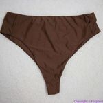NEW Abysse x free people Benson high waisted bikini bottoms in dark brown, XL Brown Photo 3