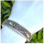 VINTAGE STERLING SILVER INDONESIAN CARVED ORNATE FILIGREE CUFF BRACELET Photo 1