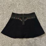 Free People New Romantics black embroidered a-line mini skirt size S Photo 3