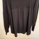 Christopher & Banks Mixed Media Scoop Neck Sweater Black Photo 8