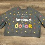 Disney Walt  Wonderful World of Color Cropped Crewneck Sweatshirt, Size 1X Gray Photo 0