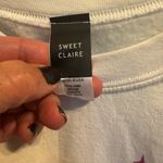 Sweet Claire  Cream Top with Pink Design Photo 1