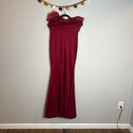 Chicwish  Bowknot Strapless Mermaid dress in Burgundy Photo 4