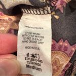 Tinley  Floral Paisley Scoop Neck Dress‎ Women's Medium Black Cottagecore Grandma Photo 6