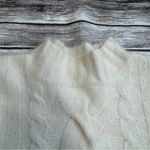 Liz Claiborne Women Mock Neck Sweater M Med Medium Angora Lambs Wool Ivory Cream Photo 2